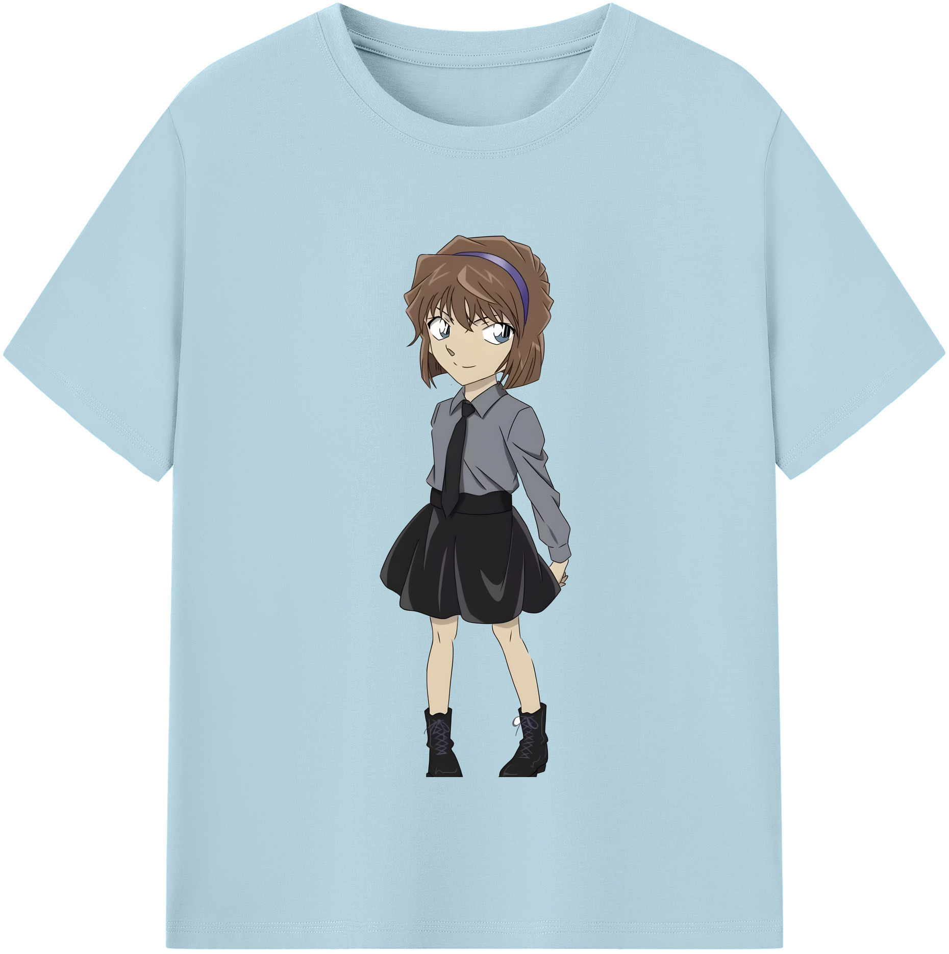 （画像用） 名探偵コナン 灰原 哀 はいばら あい Detective Conan Anita Hailey、Vi Graythorn Haibara Ai 綿100％半袖Tシャツ（フロントプリント）